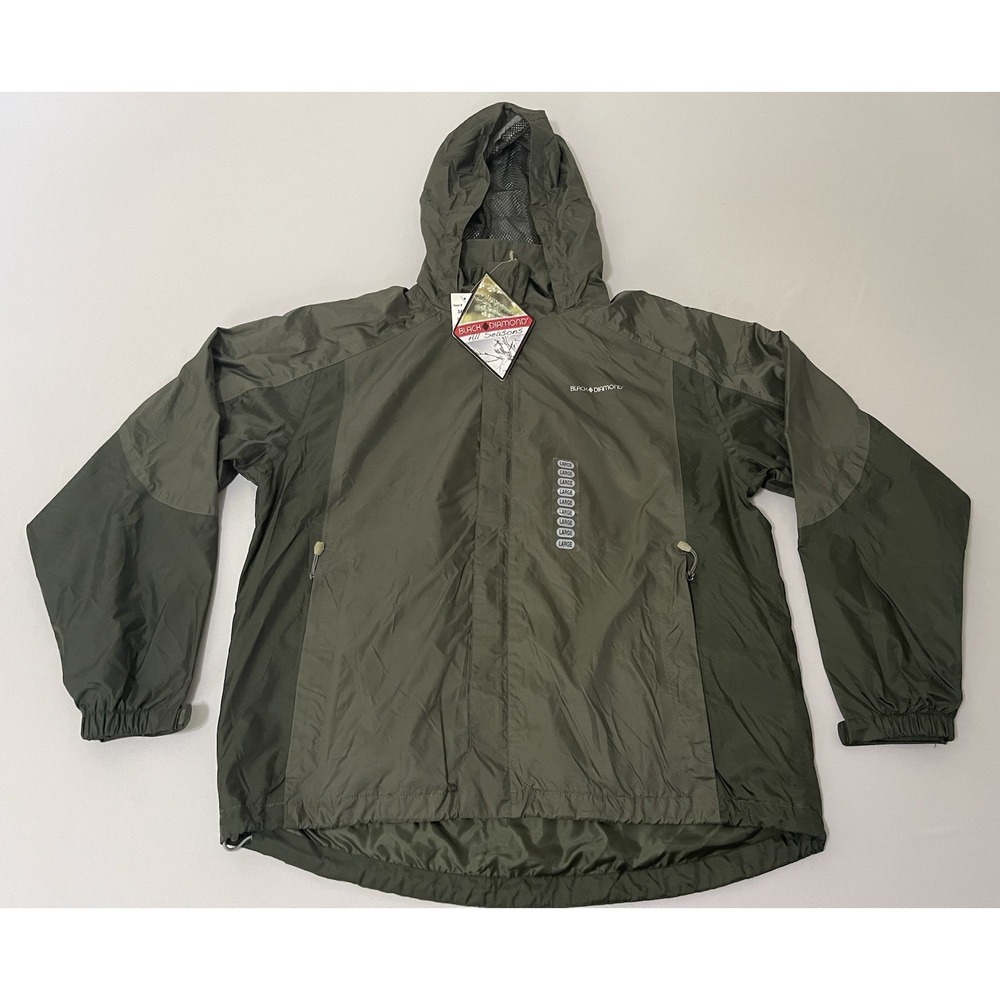 NWT Black Diamond Packable Waterproof Windbreaker Jacket Lightweight Mens Large